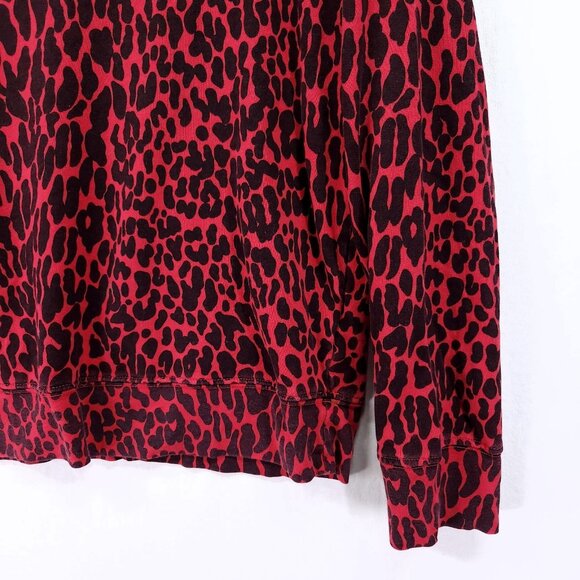 Mother The 3/4 Sleeve Koozie Sweatshirt Red Animal Print Radioactive Paws Small - Picture 13 of 15